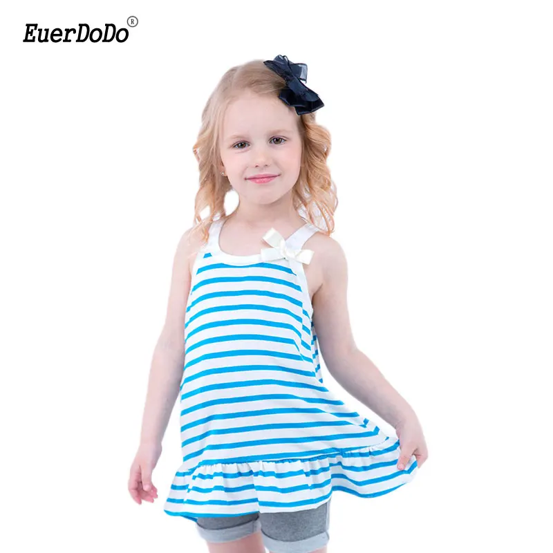 

Summer Style Girls T-shirt Striped Tops For Kids Cotton Baby Shirts Children Blouse 2-8T Underwear Model Outerwear
