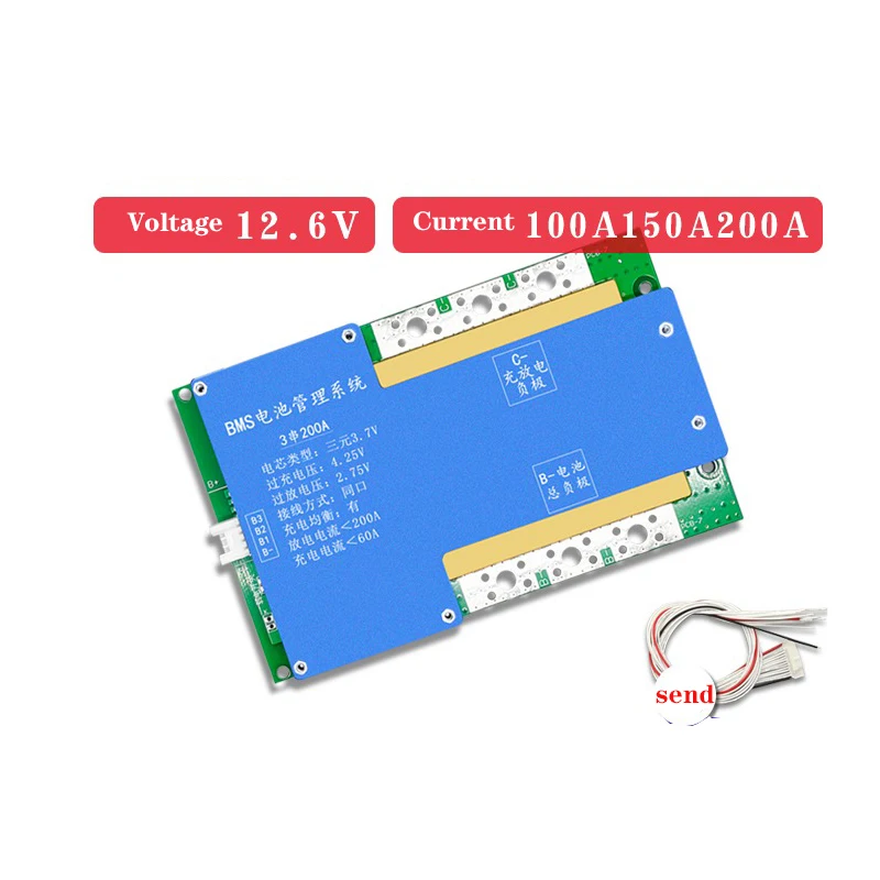 

Плата для защиты литий-ионных аккумуляторов Smart 3S 4S BMS Lifepo4, балансировочная, фотоэлектрическая, солнечная, для автодома, яхты, 12 В, 100A, 150A, 200A, ...