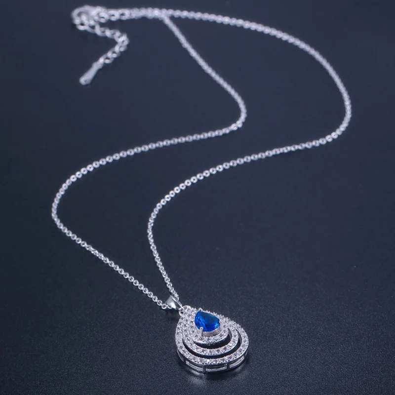 Комплект из колье и серёг с фианитом для выпускного вечера | Украшения аксессуары