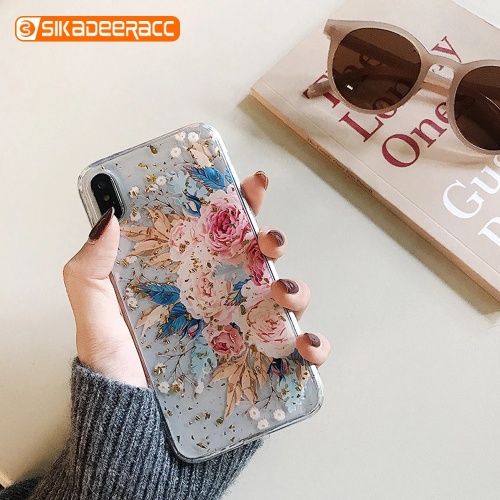 Чехлы для телефонов iPhone 6 6s 7 8 Plus X XR XS Max с блестящими прозрачными цветами| |