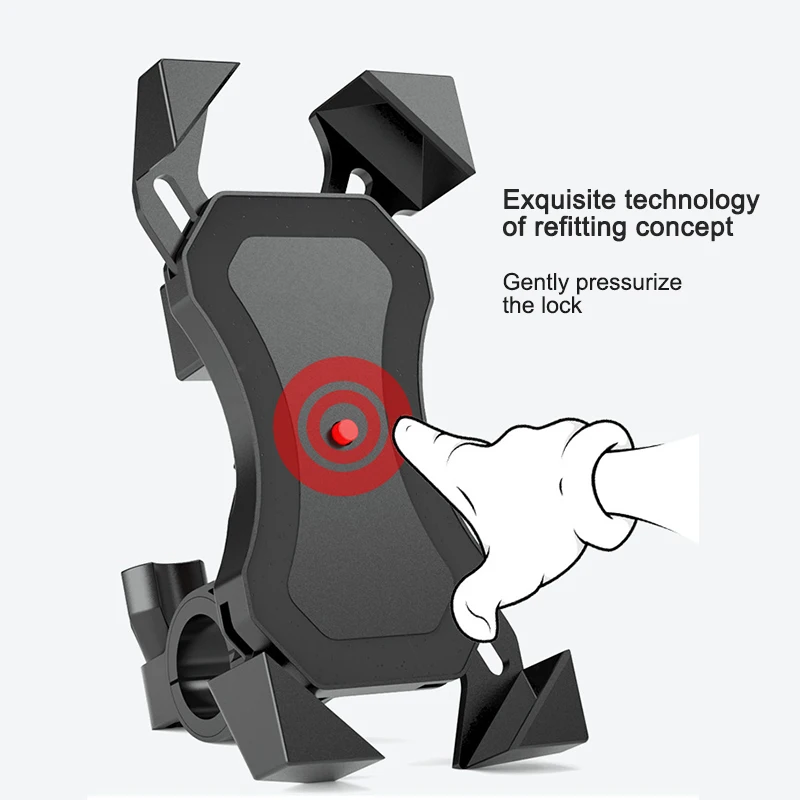 motorcycle phone holder bicycle grip clamp mount motorcycle stand adjustable handlebar cradle 360 rotating for most phone free global shipping