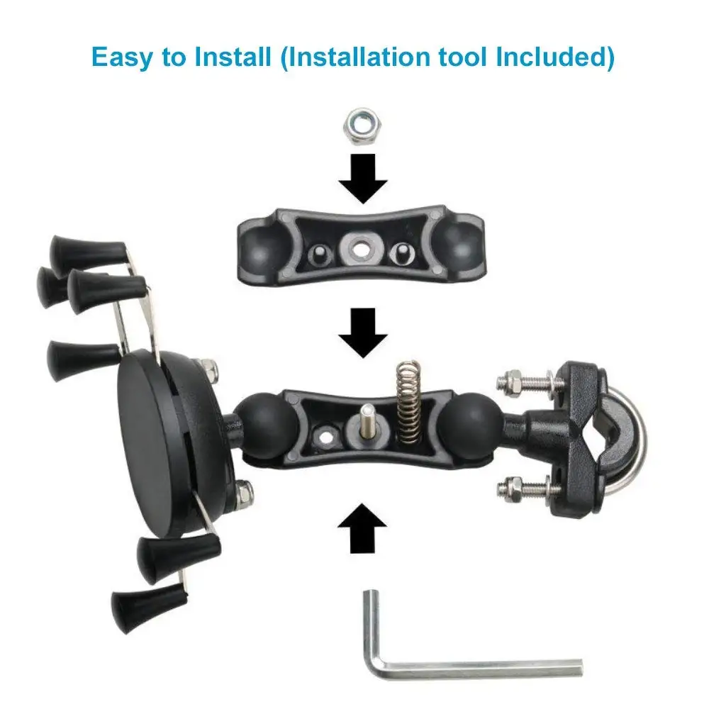xmxczkj motorcycle handlebar rear mirror phone mount rail for gopro cell phone smartphone holder for iphone 11 bike mounts free global shipping
