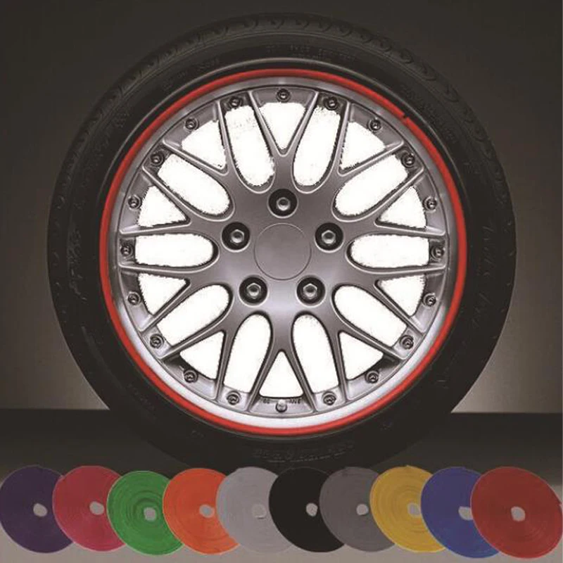 

Car Vehicle Color Wheel Rims Protectors Decor Strip Tire Guard Line Rubber Moulding Trim Car contour trim strips contour protect