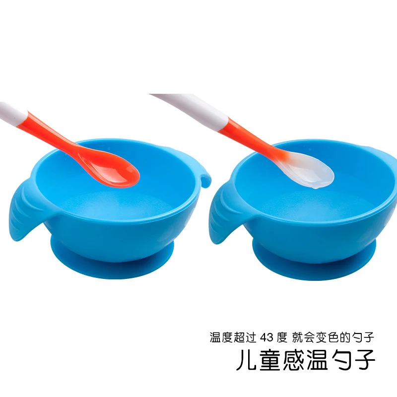 

Children's temperature-changing rice spoon, baby silicone spoon, tableware, newborn feeding spoon, infant food supplement tool