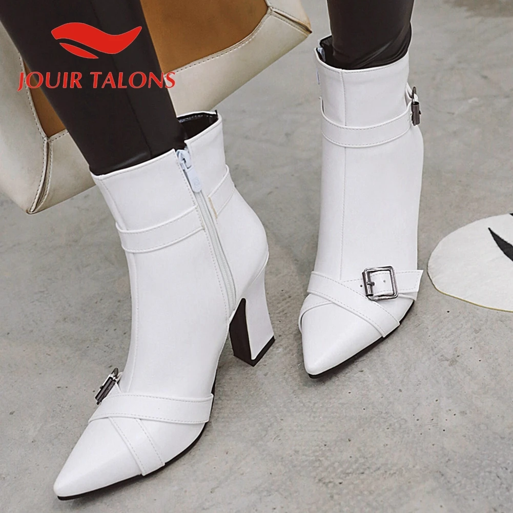 Женские ботинки на молнии с пряжкой каблуке шпильке|Женские полусапожки| |