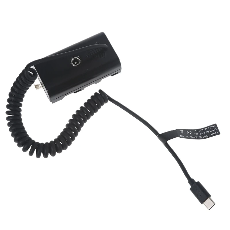 

USB C to NP-F550 Dummy Battery External Power Adapter Low Temperature Tolerance
