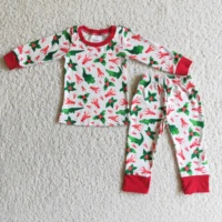 winter kids clothing girls boys pajamas crocodile shrimp red trim long sleeved trousers pajamas childrens clothes