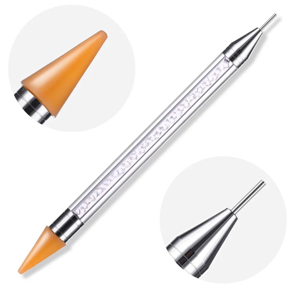 Профессиональная ручка с двумя головками для дизайна ногтей восковая рисования