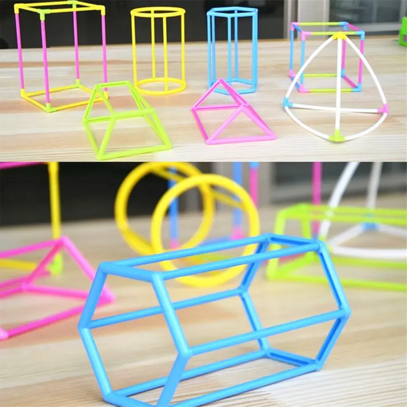 

3D Geometric Shape Building Assemble Kit Kids Math Geometry Educational Toy