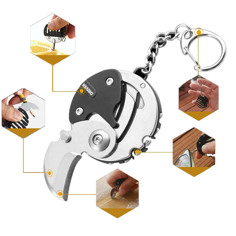 Карманный складной мини нож многофункциональная Магнитная отвертка портативный