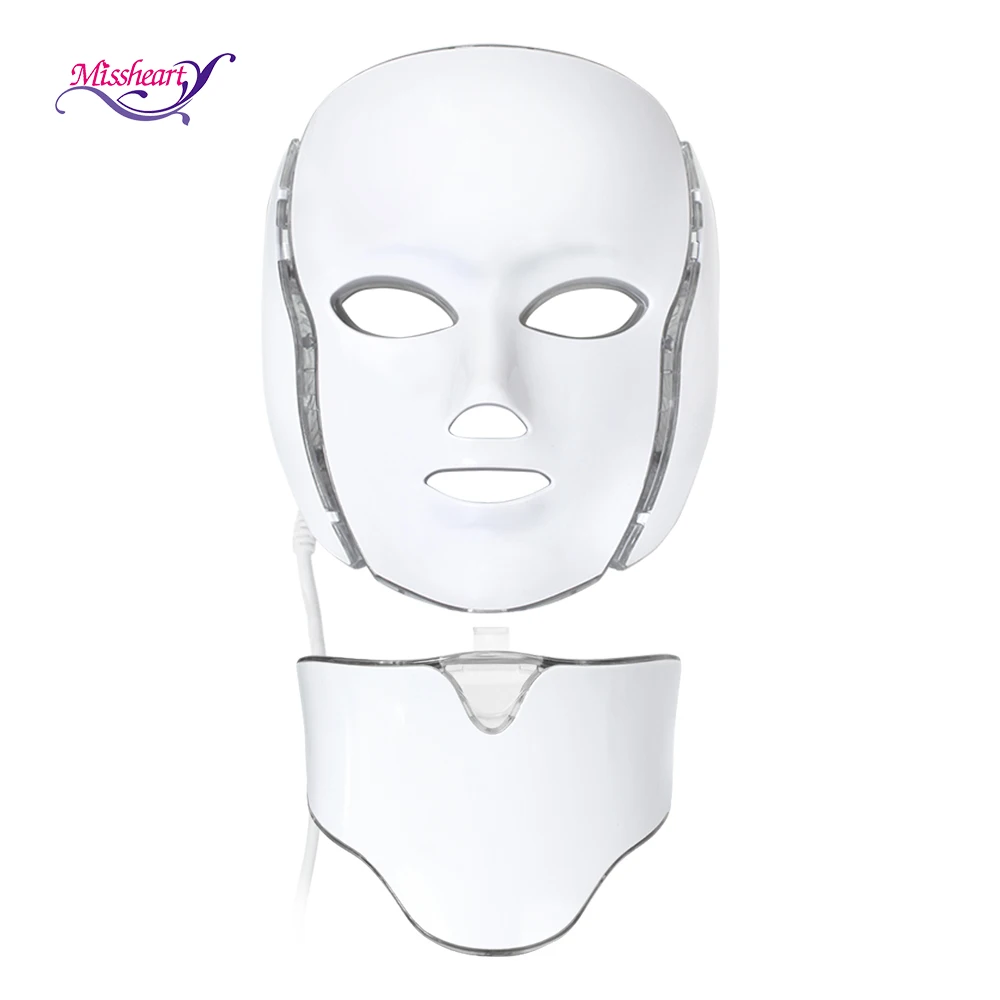 Светодиодная маска для лица омоложение кожи фотоновая светильник ка 7 цветов с