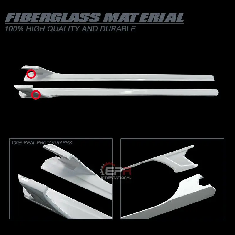 

For Subaru BRZ Fit Toyota FT86 GT86 FRS EPA Style FRP Unpainted Fiber Glass Side Skirt Extension Addon Trim Bodykits 2pcs