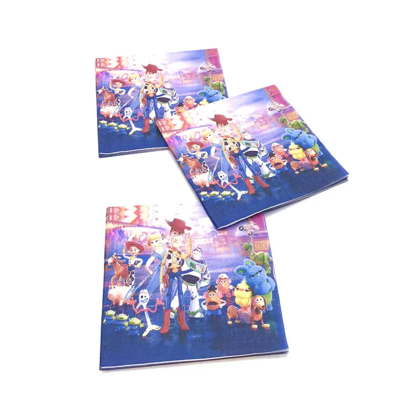 20 шт./лот История игрушек Тема одноразовыми салфетками для дня рождения вечерние