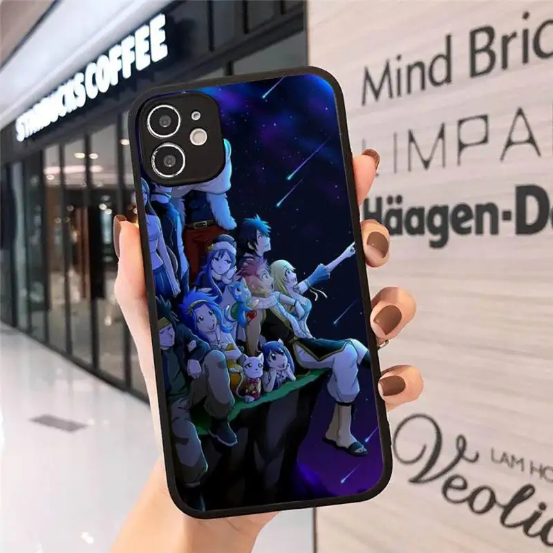 

anime fairy tail Phone Case For iphone 12 11 8 7 plus mini x xs xr pro max matte transparent cover