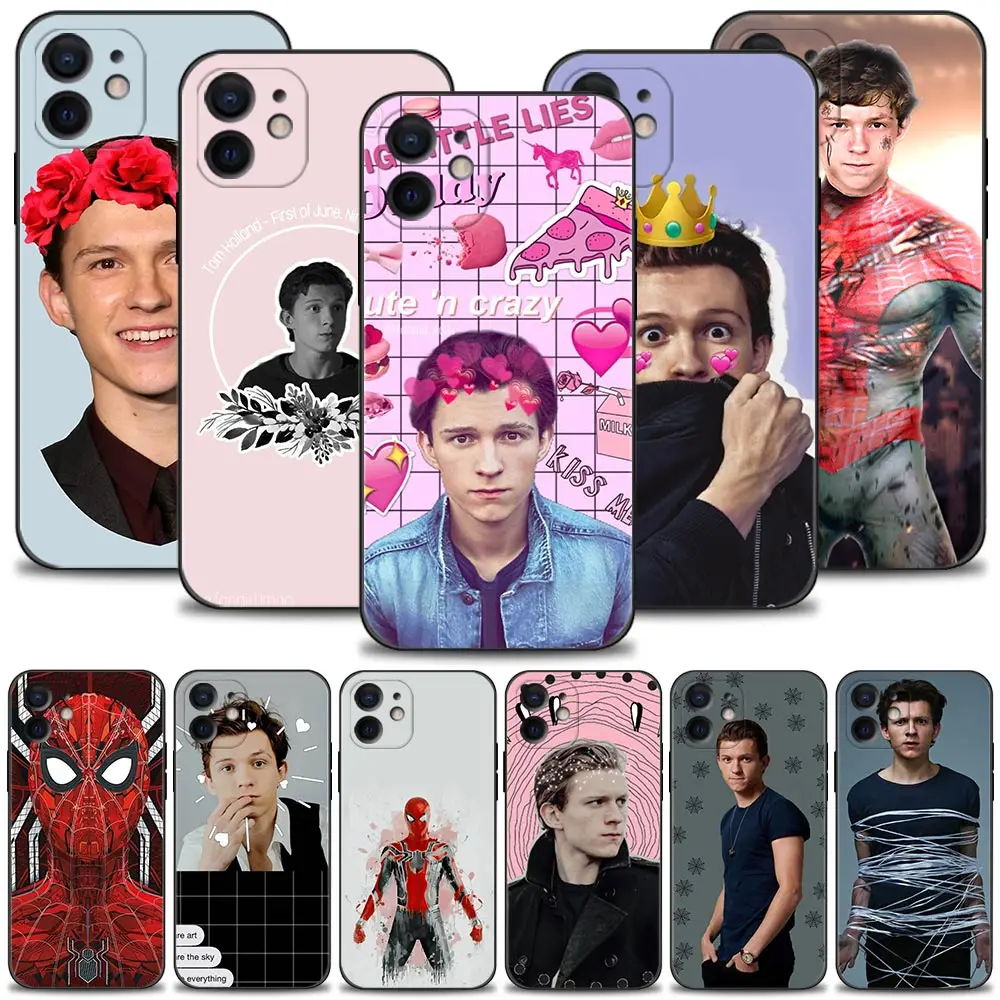 

Phone Case For Apple iPhone 13 12 11 Pro Max 13 12 Mini XS Max XR X 7 8 Plus 6 6S SE 2020 Cover Marvel Spider Man Tom Holland