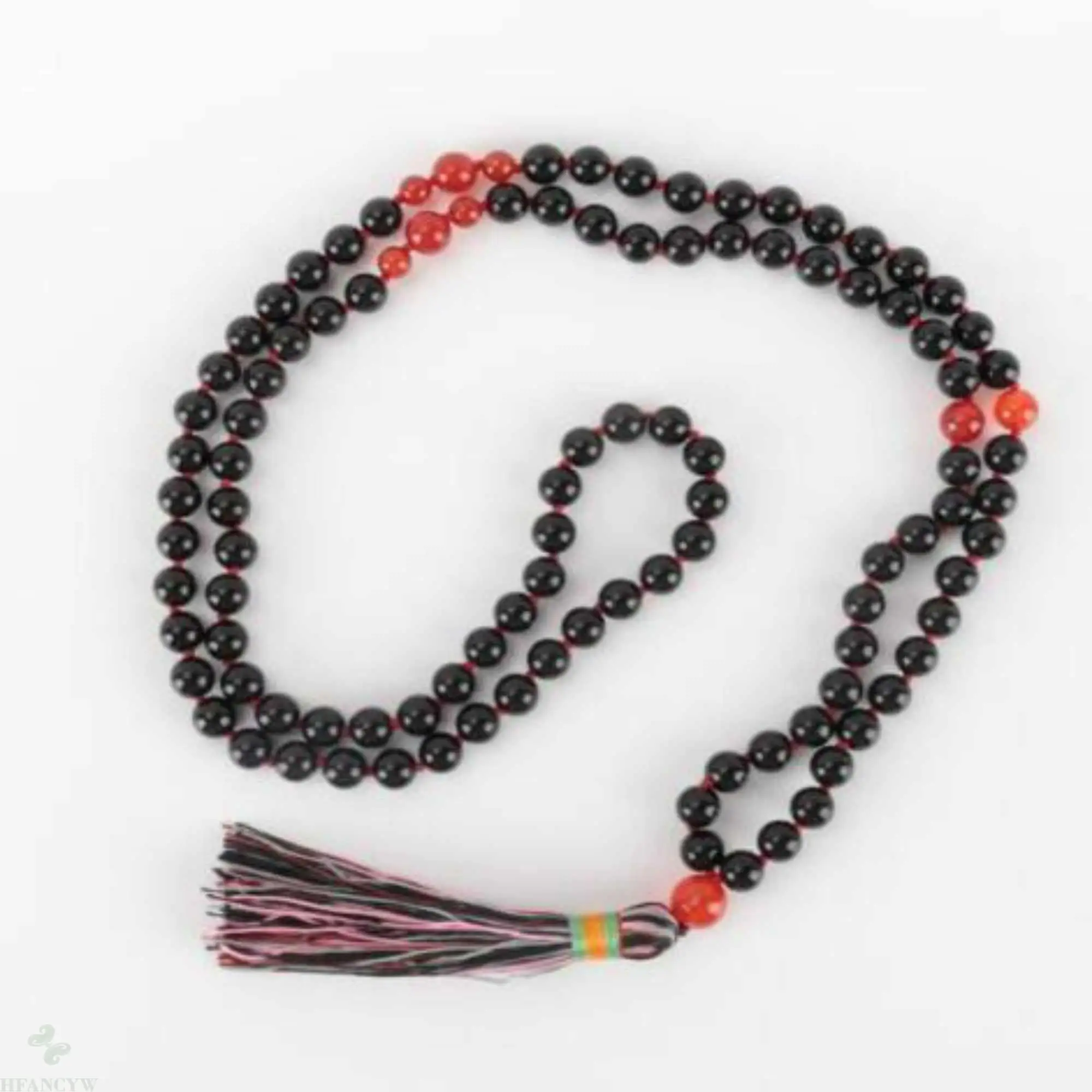 

8mm Natural 108 knot black red agate gemstone beads necklace Buddhism Restore All Saints' Day Spirituality Christmas Classic