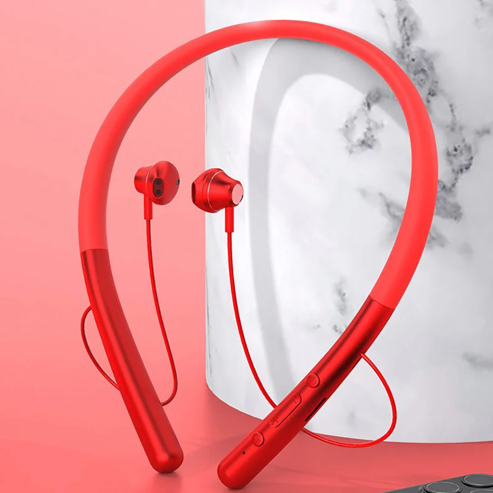 

2021 New Magnetic Wireless Bluetooth Headphones Neckband Stereo Sports Running Earphones Music Noise Cancel Headset With Mic