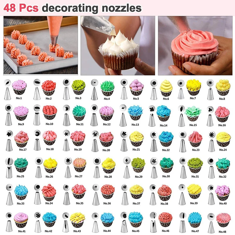 DIY Plastic Cake Turntable Rotating Home Shop Cream Nozzles Stainless Cakes Decorations Set For Baking | Дом и сад
