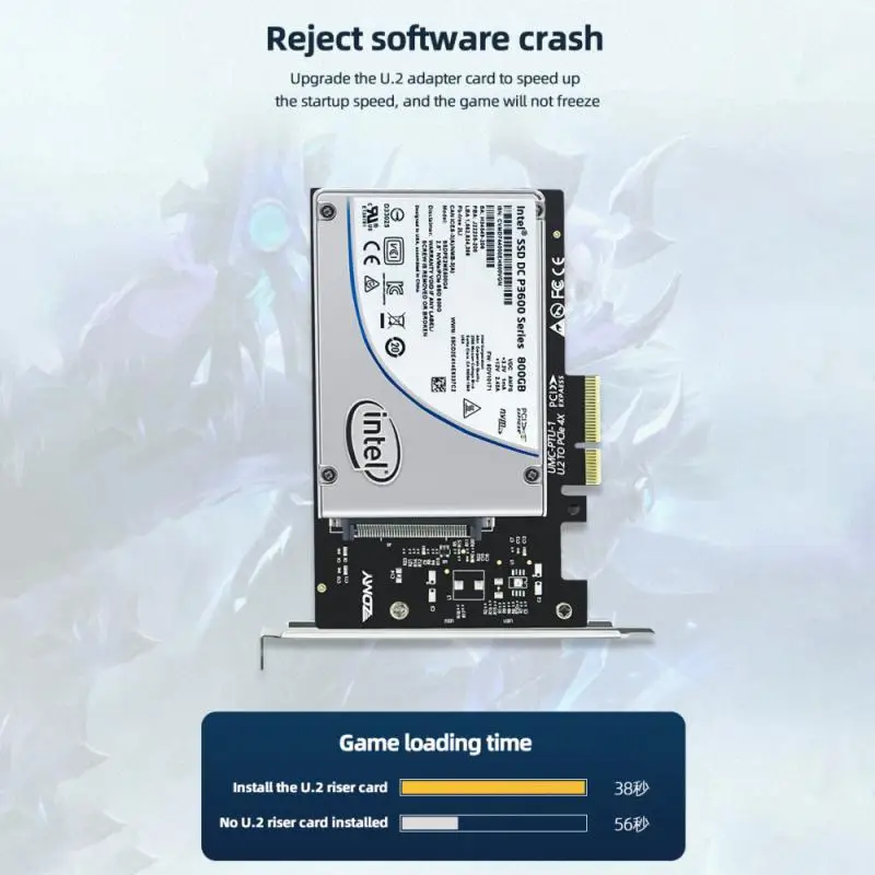 U.2 PCI E адаптер U2 PCIe конвертер SFF-8639 SSD PCI-e карта контроллера с волокнно-Оптической