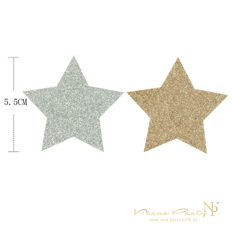 Nicro 100 шт Звездные украшения на Рамадан Серебряная бронзовая Золотая бумага