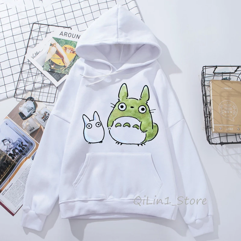 82614 M Totoro hoodies women Studio Ghibli Harajuku Kawaii Hoodie men Ullzang Cute Funny Anime Sweatshirts 90s Graphic Hoody unisex - Цвет: 82614 M