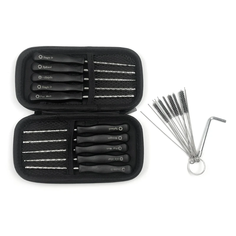 

10pcs Carburetor Adjustment Tool with Cleaning Needle Brush Kit for Common 2 Cycle Carburator Engine Set