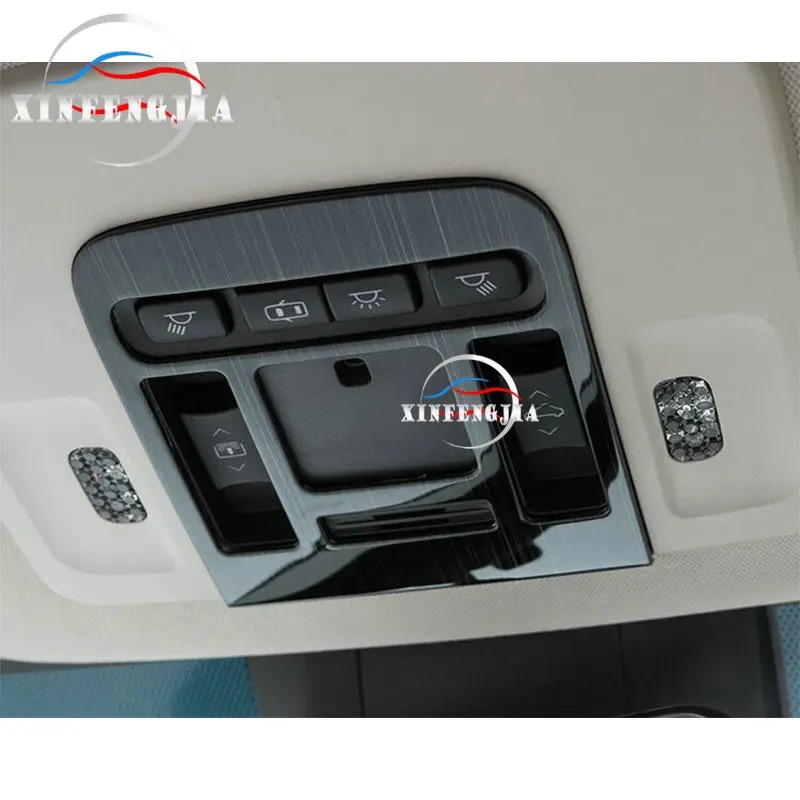 

For Toyota Camry 18-19 Stainless Car Inner Front Reading Light Lamp Switch Panel Decorate Cover Trim