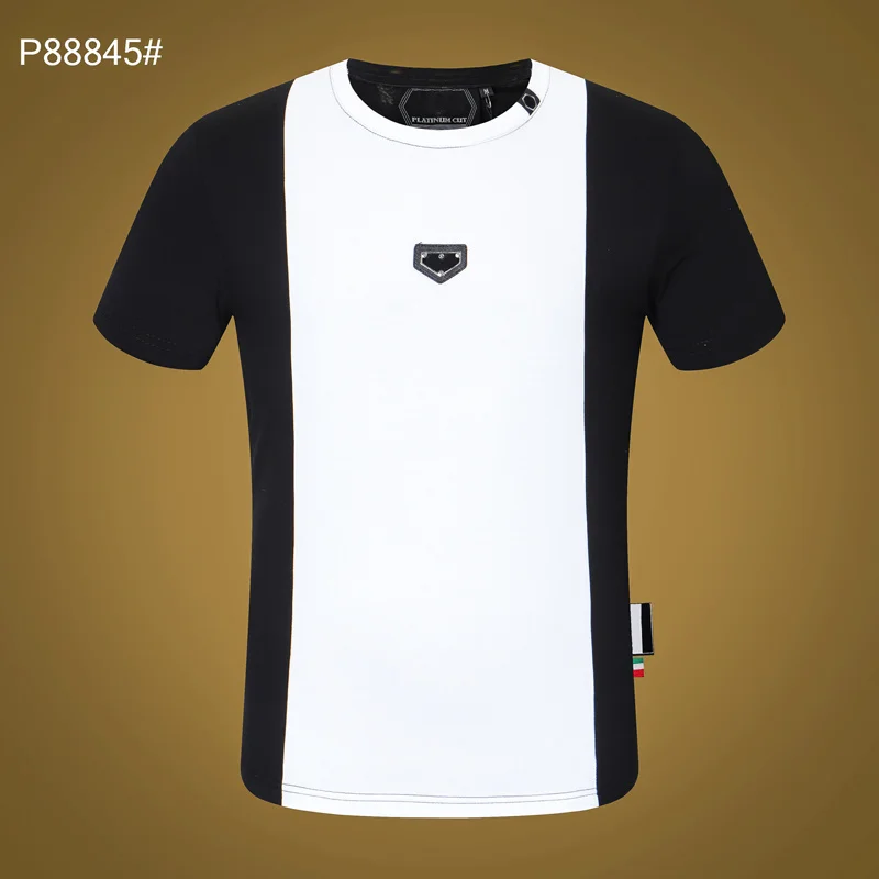 

PP 2021 SKULL Men T-shirt Hip Hop Street Top Plein T-shirt Male Round Neck Short Sleeve Camiseta de manga corta