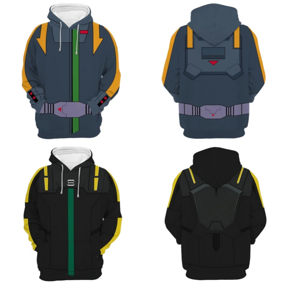 

Костюм для косплея Gundam Hathaway, толстовка с капюшоном и 3D принтом, мужская и женская Повседневная Уличная одежда, пуловер