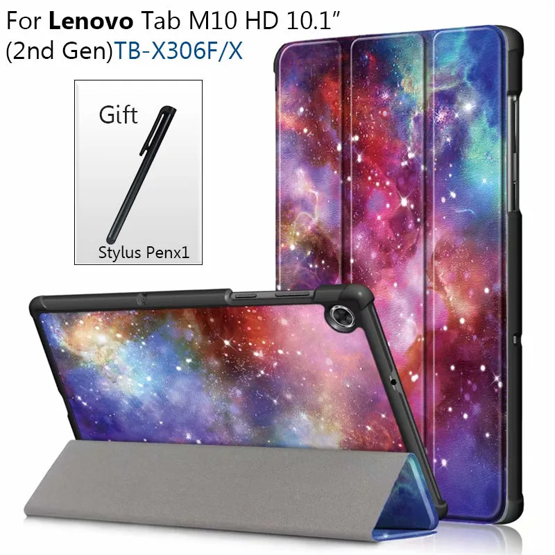 

Case For Lenovo Tab M10 FHD Plus 10.3 TB-X606F TB-X606X 10.3" Smart Cover Funda Ultra Slim Magnetic Folding Skin Stand Shell+Pen