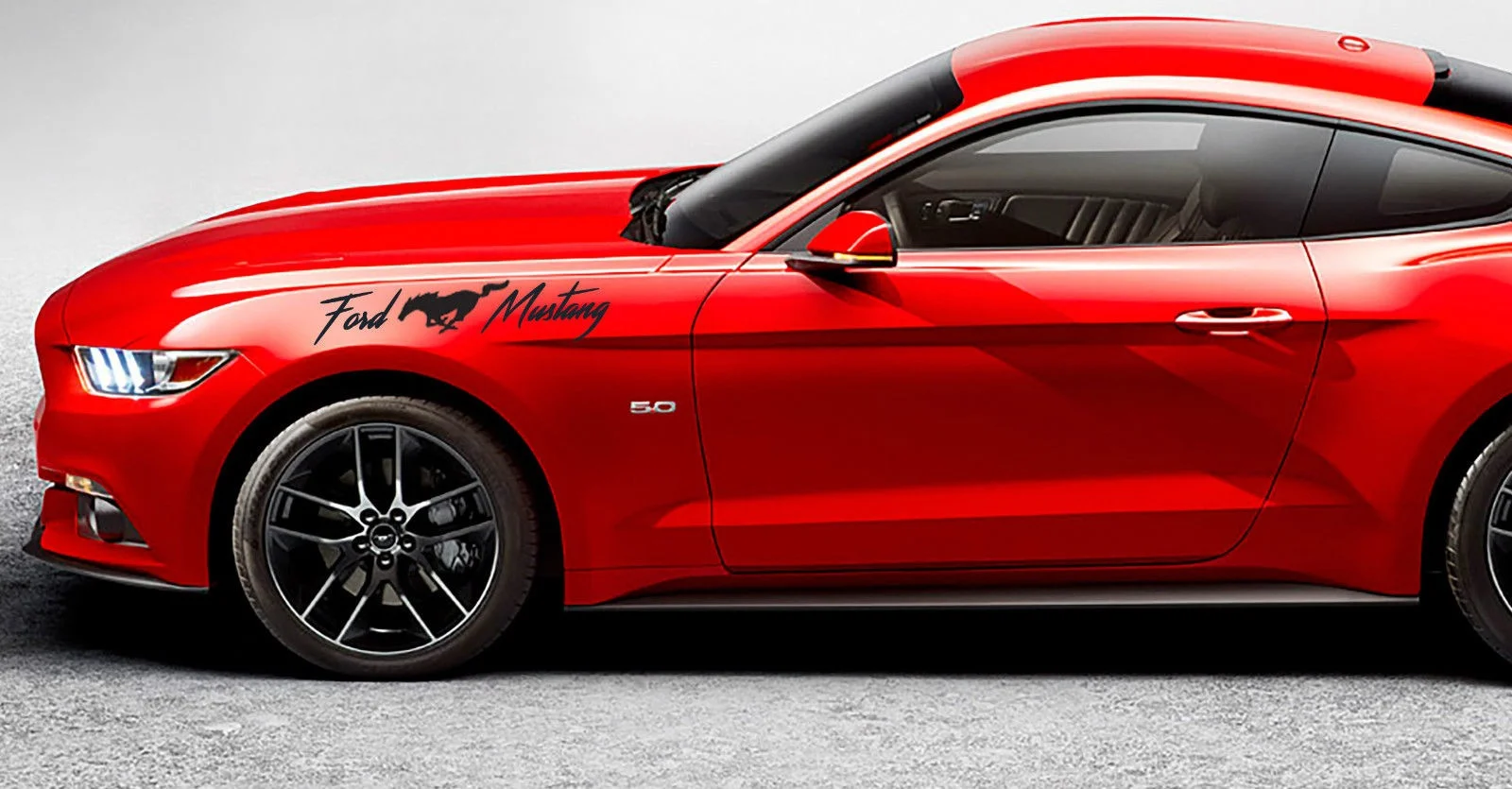 

For 1Pair/2Pcs SET 2 x " Mustang" Motorsport Aufkleber Sticker Logo Folie Limited Edition Car Styling
