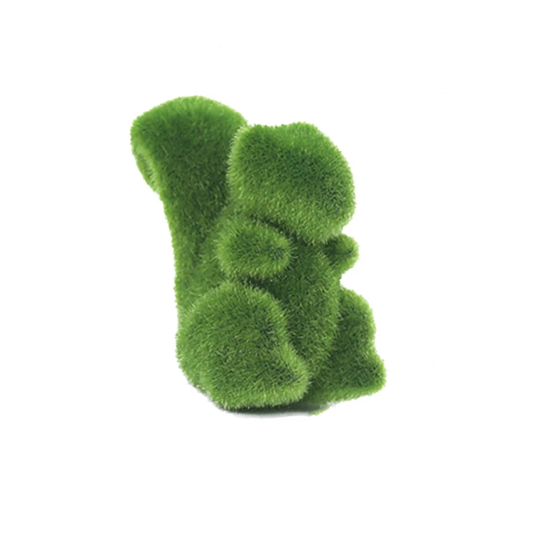 Милые украшения в форме животных имитация зеленой травы зеленых растений бонсай