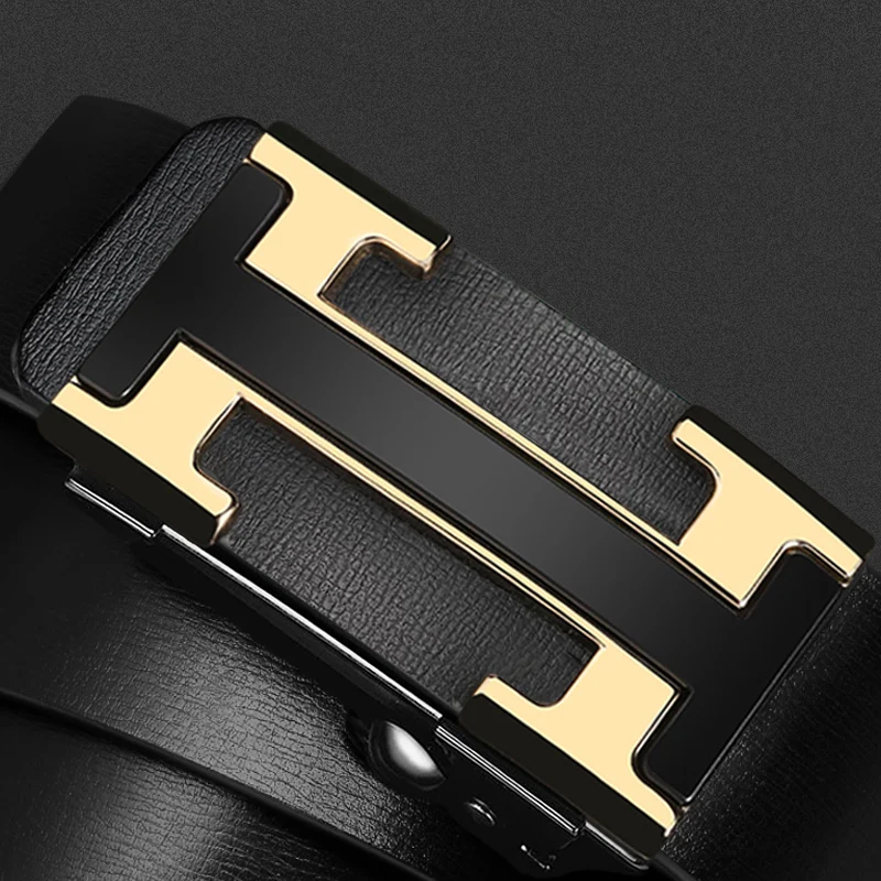 2022 Casual Famous Brand Belt Men Top Quality Genuine Luxury Leather Belts for Men Strap Male Metal Automatic Buckle Fashion