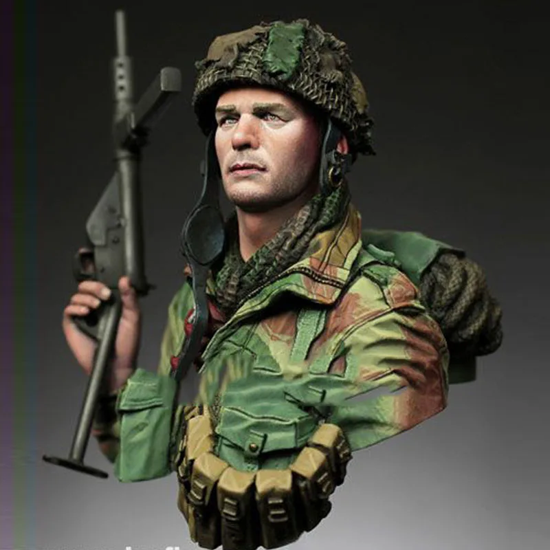 

1/10 Military British Soldier Figure Resin Bust Character Model X310