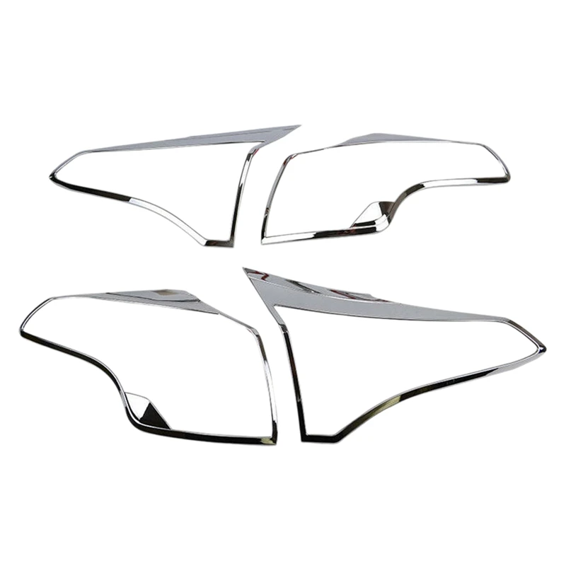 

4Pcs Car Chrome Rear Tail Light Lamp Cover Trim Molding Taillight Modification Dedicated for Toyota RAV4 2016-2018