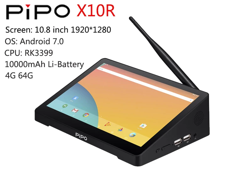 X10R Android 7.0 Pipo 7 дюймов X8R/8,9 дюймов X9R/10,8 дюймов X10R Мини ПК RK3288/RK3399 2G 32G/4G 64G USB* 4 BT HDMI Android 7,0/Linux OS - Цвет: X10R Android 7.0
