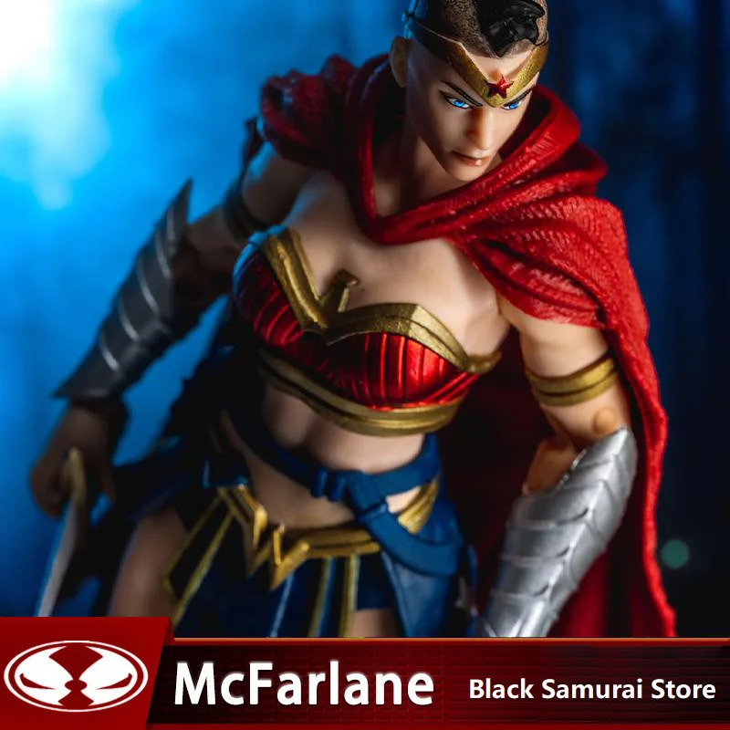 

DC Comics McFarlane Batman:Last Knight Wonder Woman Anime action figure 17cm Collectible figurines Halloween Gift Toys for boys