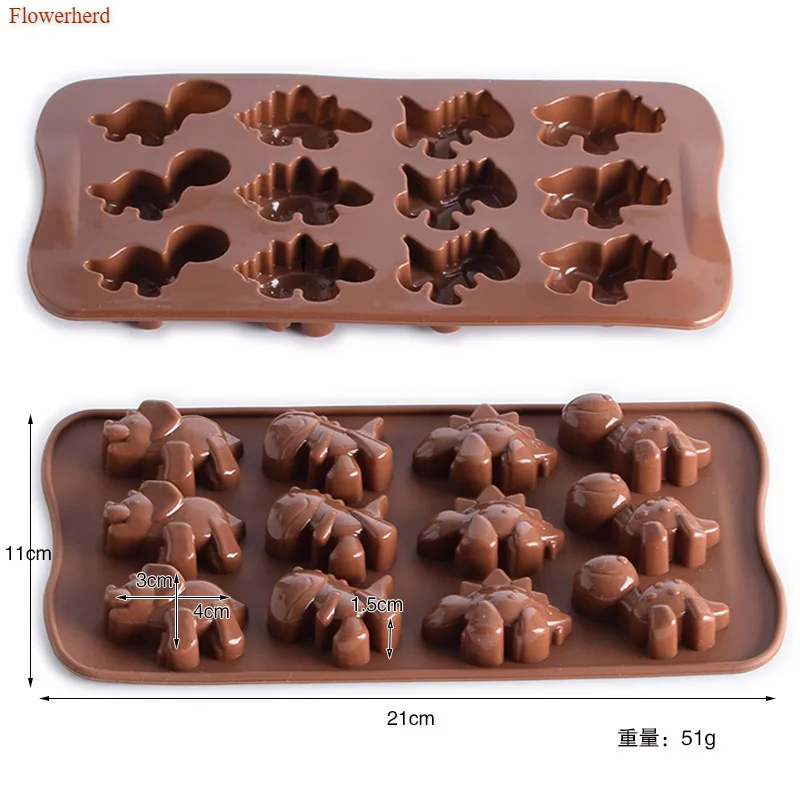 Новые украшения для торта 12 полостная форма в виде динозавра помадки с