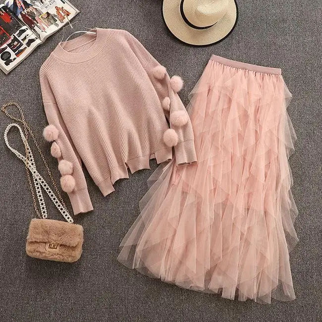 Женская сетчатая миди юбка iвыбор комплект из 2 предметов зимние наряды в