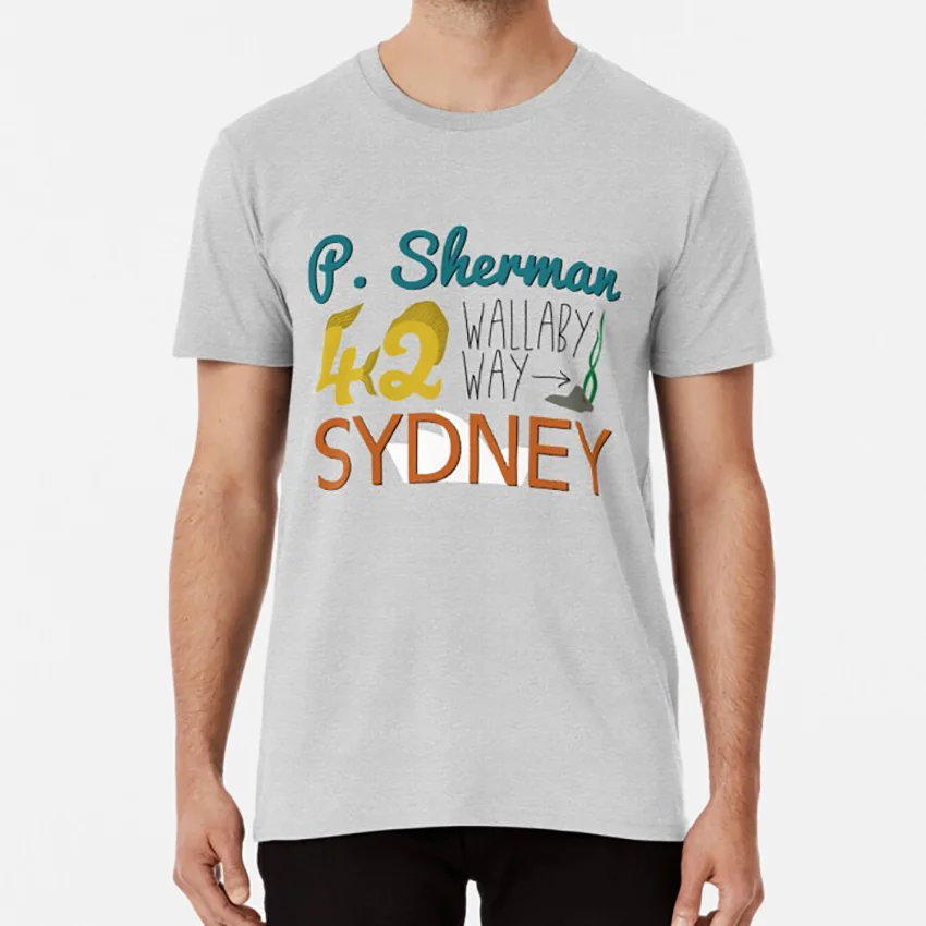P. Футболка Sherman 42 aby wallway с рисунком Сиднея в комплекте Немо pixar dory p sherman Wallaby Way