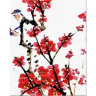 60x75 см рамки DIY картина по номерам для взрослых Слива китайская живопись цветы Раскраска по номерам для подарка искусства