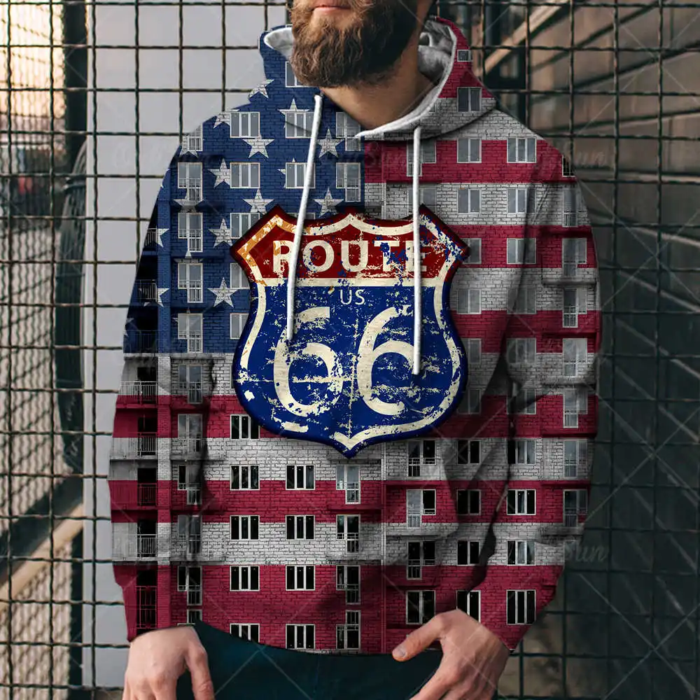 

Мужская дышащая толстовка с длинным рукавом и 3D-принтом, весна-осень