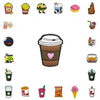 1 шт. Подвеска для обуви из ПВХ для еды, напитков, попкорн, картошки фри, Пончик, аксессуары садовая сандалия, украшения для кофейной чашки, подходят для забивания