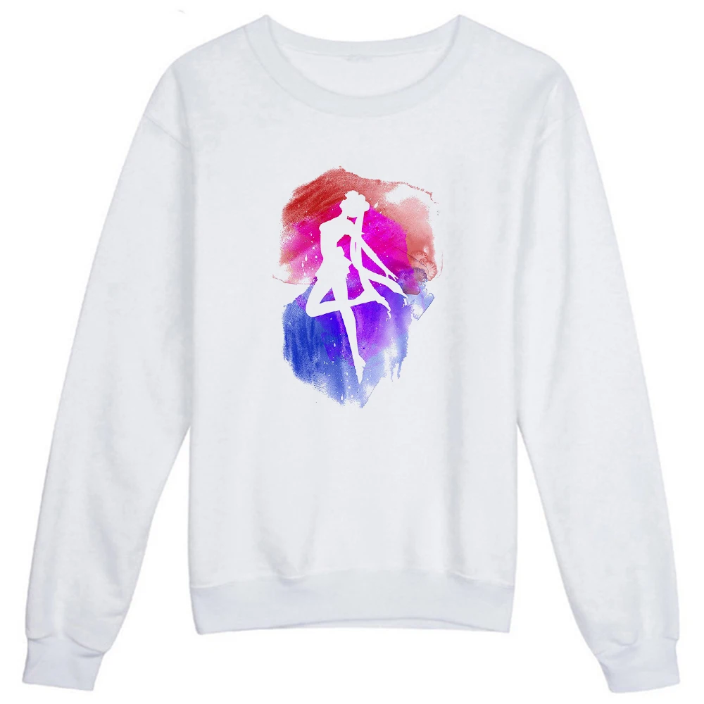 

Sailor Moon Sweatshirt Women's Y2K Long Sleeve Top Aesthetic Ulzzang Hoodie 2021 White Pullover Fashion Sweatshirts Hipster