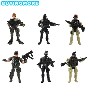 6 шт.партия американские солдаты пластмассовые игрушечные модели для детей крутая героическая модель подвижные суставы фигурку игрушки для мальчиков подарки