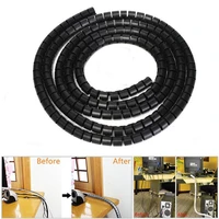 1pc home office 1025mm cable wire organize tube 1m wrap tidy cord wire banding loom storage organizer pc tv wire winding tube