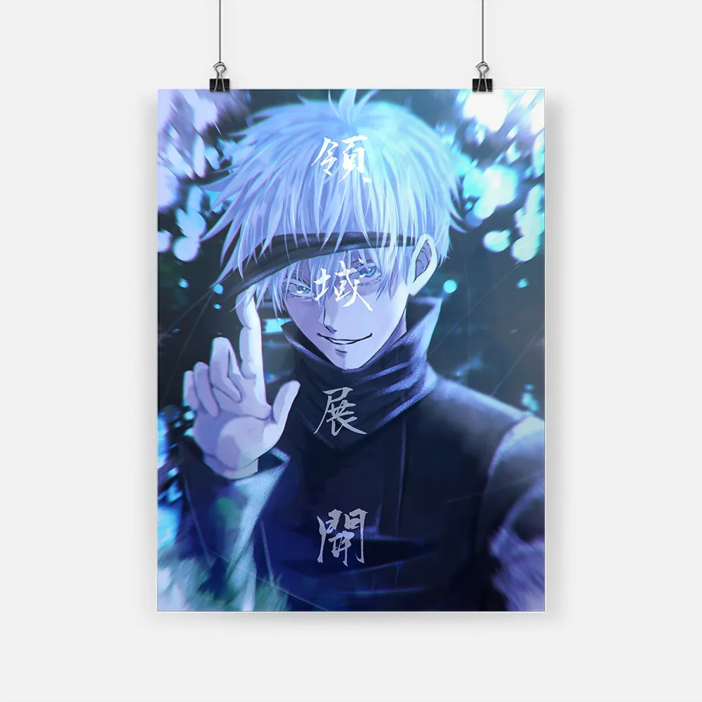

Satoru Gojo Jujutsu Kaisen Anime Manga Poster Wall Art Bedroom Print Study Living Room Home Decor Painting Decoration Canvas