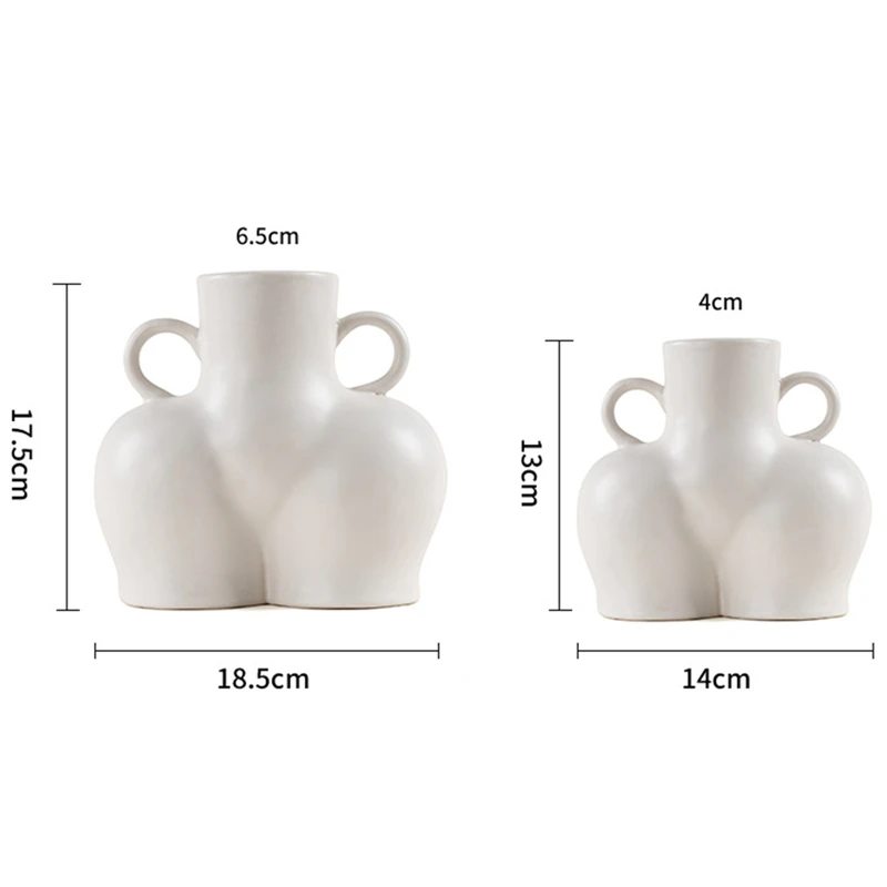 

Kardashian Body Human Vase Ceramic Butt Nude Handicraft Furnishings DIY Modern Home Decor Flower Crafts Arrangement Flower Vase
