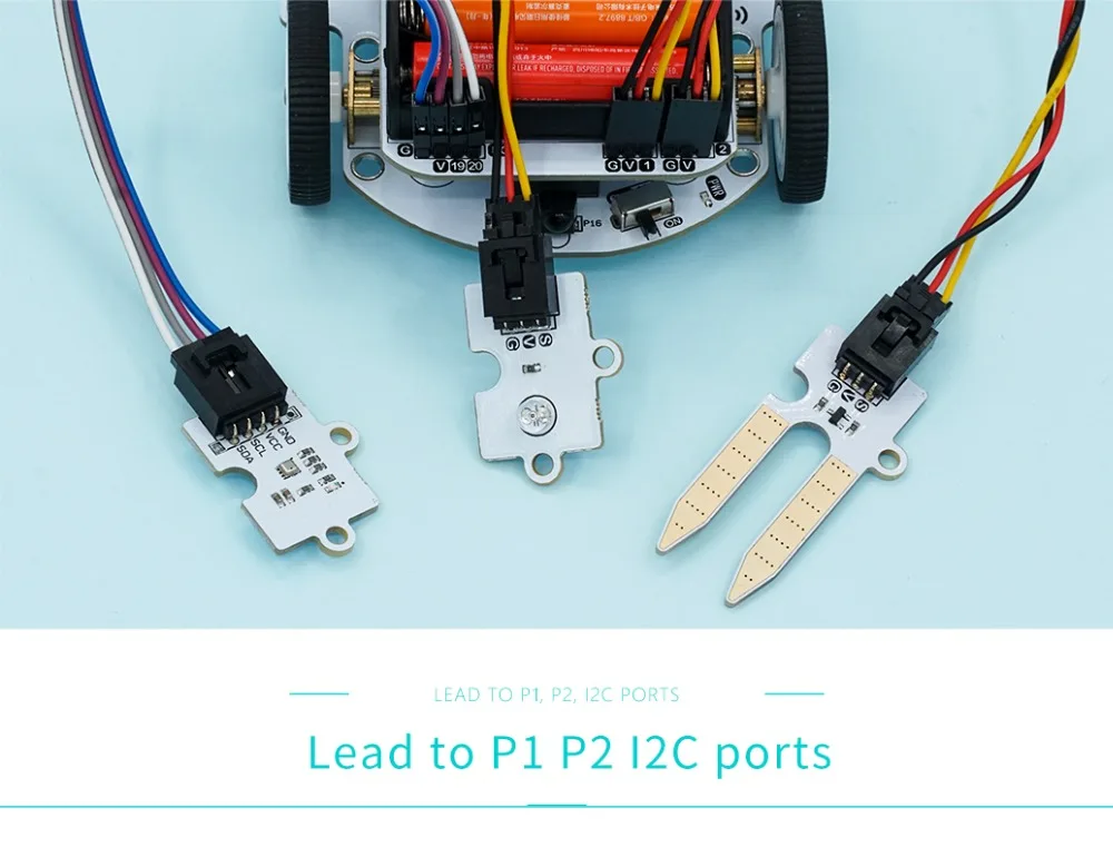 micro:bit Cutebot Smart Car Kit(without micro:bit)rear-drive Rainbow RGB Lamp 300RPM Dual High Speed Motor