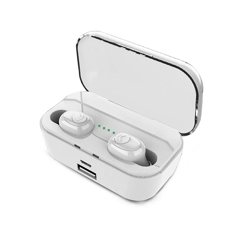 White LED Light TWS Bluetooth 5,0, наушники со светодиодным дисплеем, шумоподавление CVC, 3500 мА/ч, чехол для зарядки, поддержка беспроводной зарядки, спортивные гарнитуры - Цвет: White LED Light